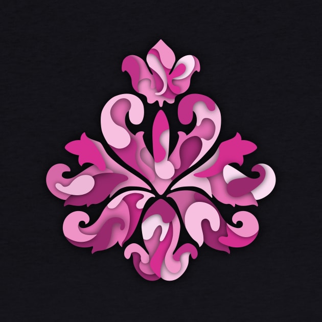8 Shades of Pink Fleur De Lis Symbol by Alexandrea 